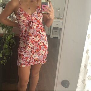 Floral silky dress
